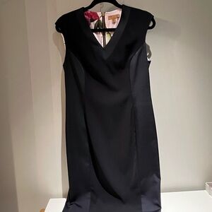 Ted Baker Navy V-Neck Sheath Dress